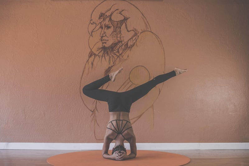 Woman practicing yoga